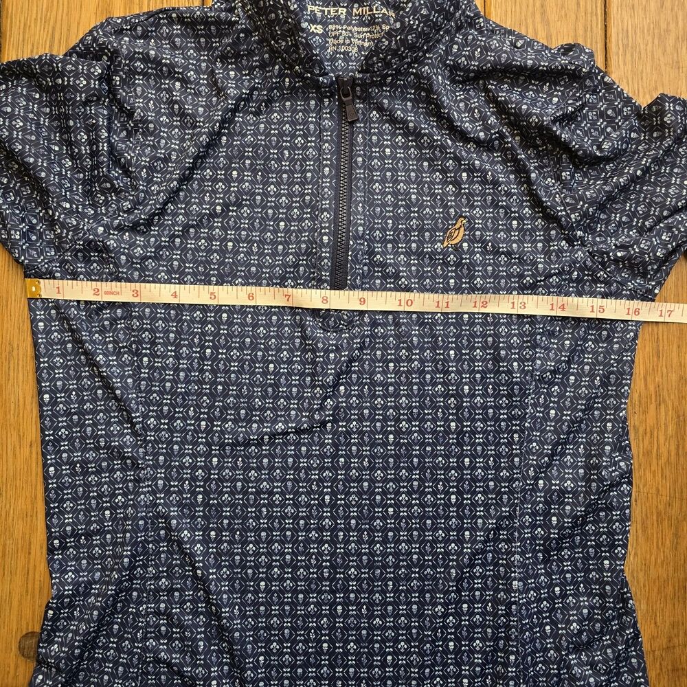 Peter Millar Women's XS Navy Back Nine Lightweight Long-Sleeve Zip Sun Shirt - Picture 9 of 13